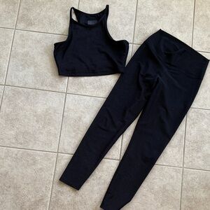 Beach Riot Black Leggings and Top Set
